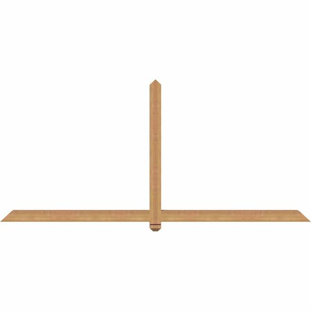 Ekena Millwork Eugene Smooth Timber Gable Bracket, Western Red Cedar, 96"W x 44"H x 3 1/2"D x 3 1/2"F, 11/12 Pitch GBW096X44X0404EUG00SWR